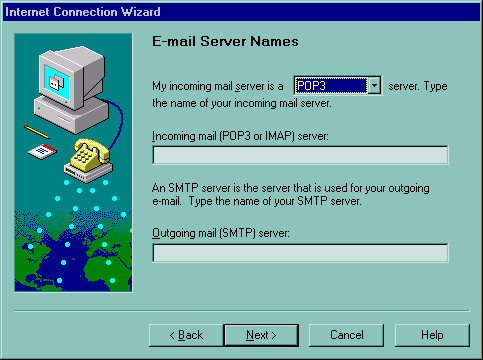 Simple Mail Transport Protocol (SMTP) 
One of two Internet mail server protocols. 
The SMTP server sends e-mail text files. 
When sending e-mail, the e-mail client (the e-mail program) contacts the SMTP server. 
The SMTP server moves the e-mail to a POP server for storage. 